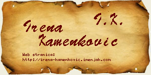 Irena Kamenković vizit kartica